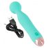 Cuties Mini Wand - Akkubetriebener, wasserdichter, massierender Vibrator (grün)