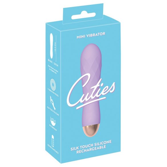 Cuties Mini - punjivi, vodootporni, rešetkasti vibrator (ljubičasta)