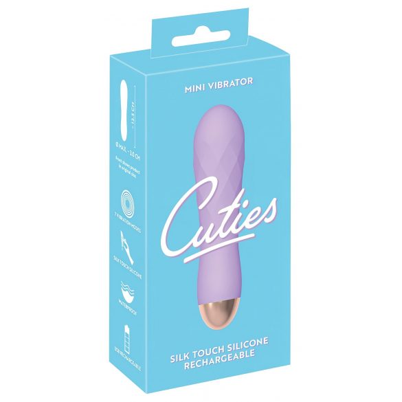 Cuties Mini - Vodoodporen mrežast vibrator na baterije (vijolična)