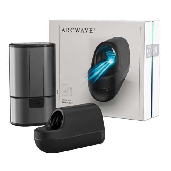 Arcwave Ion - masturbator rezistent la apă cu acumulator și pulsuri de aer (negru)