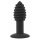 Black Velvet Twist - Rechargeable Silicone Anal Vibrator (Black)