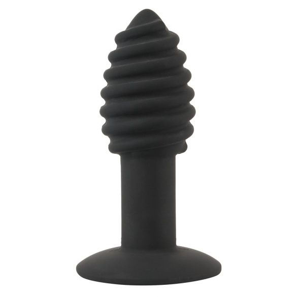 Black Velvet Twist - punjivi, silikonski analni vibrator (crni)