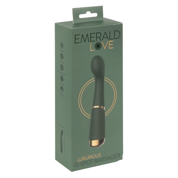 Emerald Love - Vodoodporni vibrator za točko G, ki ga je mogoče ponovno napolniti (zelen)