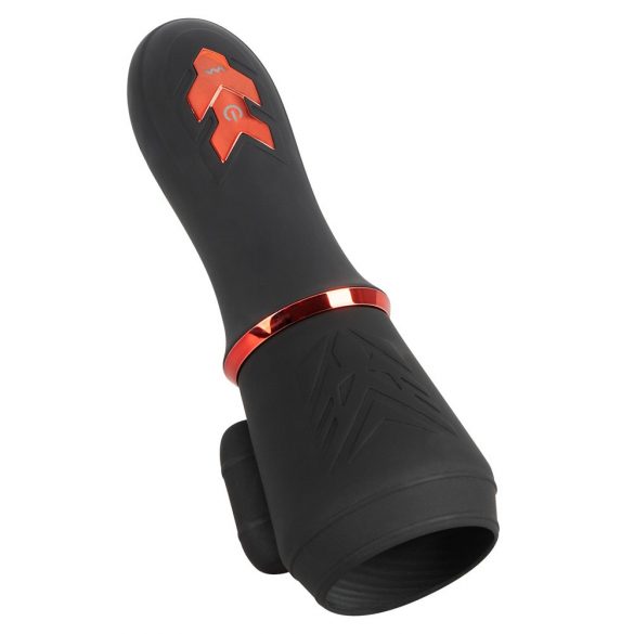 Rebel - vibrator pentru gland cu două motoare, reîncărcabil (negru)