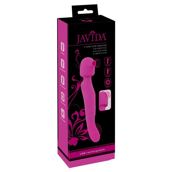 Javida Wand - Akkubetriebener 3-Funktionen-Massagevibrator (Lila)