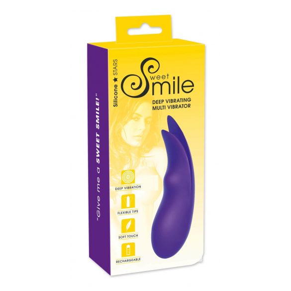 Vibratore per Clitoride Multifunzione SMILE Ricaricabile - Extra Potente (Viola)