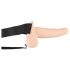 You2Toys Strap-on - oplaadbare, holle, draagbare vibrator (natuurlijk)