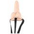 You2Toys Strap-on - oplaadbare, holle, draagbare vibrator (natuurlijk)