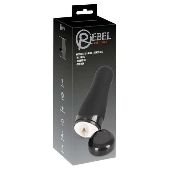 Rebel 3 Functions - Rechargeable, Warming Masturbator