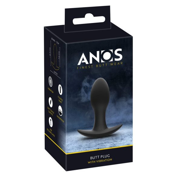 ANOS - vodoodporni analni vibrator na baterije (črn)