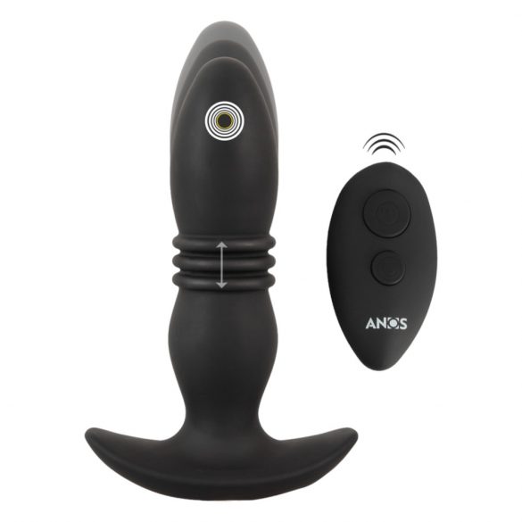 Vibrator anal cu telecomandă ANOS (negru)