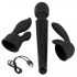 Ya Clit Wand - oplaadbare massagerende vibrator set (zwart)