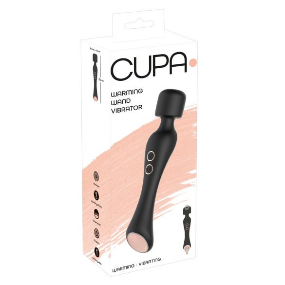 You2Toys CUPA Wand - dobíjací masážny vibrátor 2v1 (čierny)