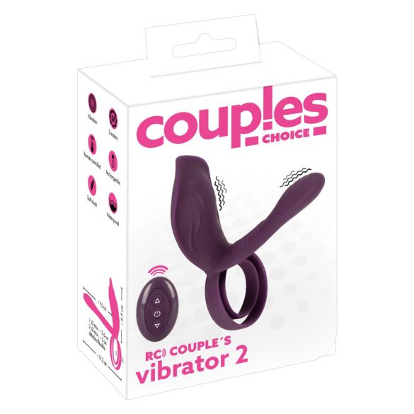 Couples Choice - punjivi, radio prsten za penis (ljubičasti)