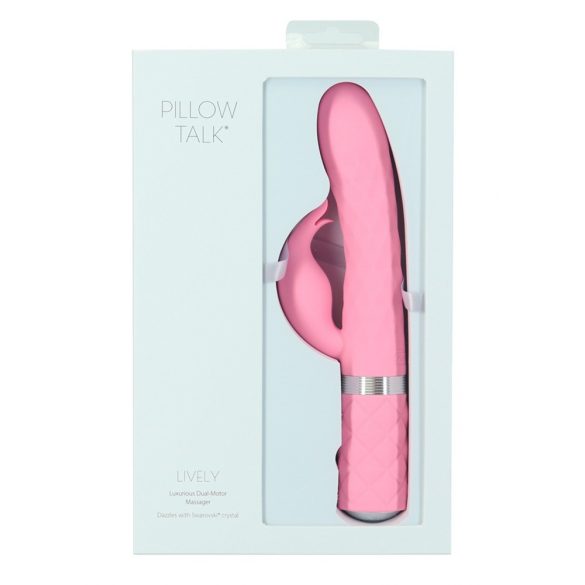 Pillow Talk Éveillé - vibrateur rechargeable avec stimulateur clitoridien (rose)