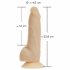 Vibrator Rotativ Naked Addiction 7 - acumulator inclus (18cm) - natural