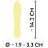 Cuties Mini 3 - Rechargeable, Waterproof, Wand Vibrator (Yellow)