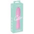 Cuties Mini 3 - vibrator rezistent la apă, cu baterie și textură striată (roz)