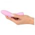 Cuties Mini 3 - Rechargeable, Waterproof, Ribbed Vibrator (Pink)