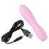 Cuties Mini 3 - vibromasseur rechargeable et étanche, nervuré (rose)