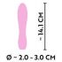 Cuties Mini 3 - Rechargeable, Waterproof, Ribbed Vibrator (Pink)