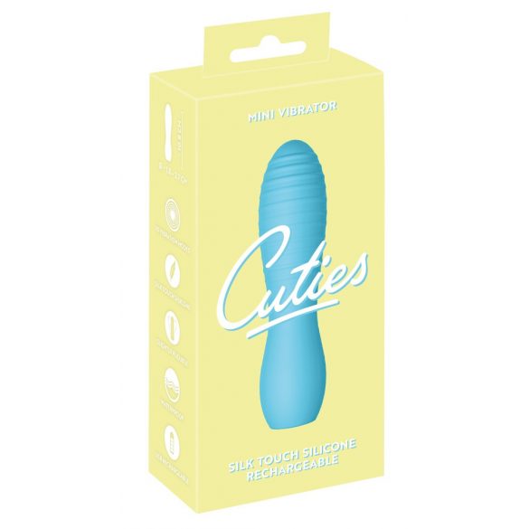 Vibratore pieghettato Cuties Mini 3 - ricaricabile e impermeabile (turchese)