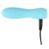 Cuties Mini 3 - oplaadbare, waterdichte geribbelde vibrator (turkoois)