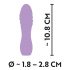 Cuties Mini 3 - oplaadbare, waterdichte, spiraal vibrator (paars)