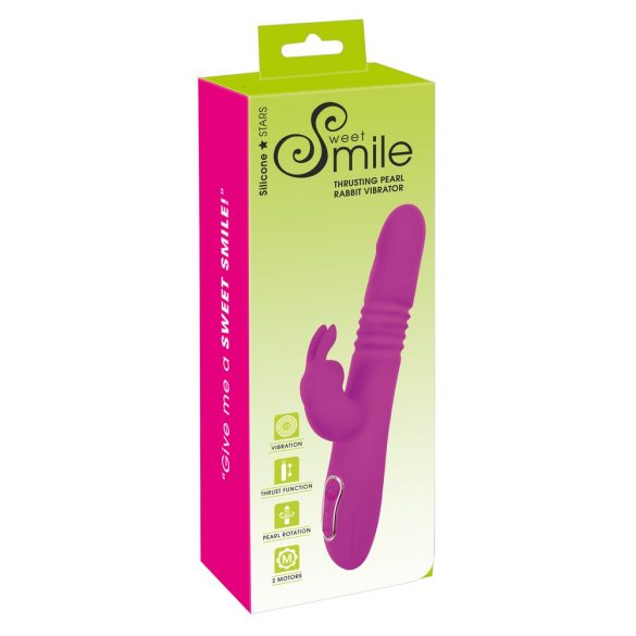 SMILE Rabbit - Rechargeable, Clitoral Arm Thrusting-Rotating Vibrator (Pink)