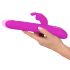 Vibratore Rabbit SMILE ricaricabile con braccio clitorideo e funzione pulsante-rotante (rosa)