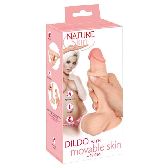 Nature Skin - Dildo mit Haut - 19cm (Natur)