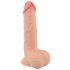 Nature Skin - dildo s kožom - 19cm (prirodna)