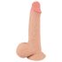 Nature Skin - dildo s kožom - 19cm (prirodna)