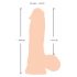 Natute Skin - Dildo s kožo - 20 cm (naravno)