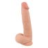 Natute Skin - dildo z kůží - 25 cm (přirozený)