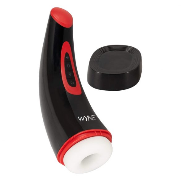 WYNE 03 - Nabíjateľný, vibračný masturbátor s odsávaním (čierny)