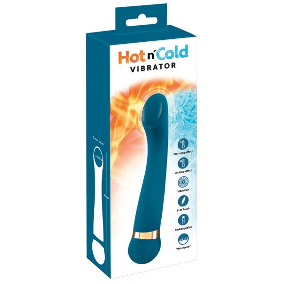 You2Toys Hot 'n Cold - dobíjecí, chladicí a vyhřívací vibrátor pro bod G (tyrkysový)