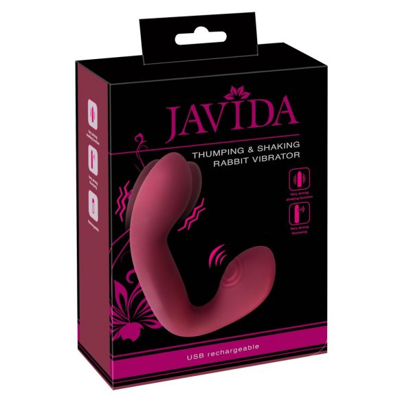 Vibrator pentru punctul G și clitoris Javida Thumping (roșu)