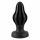 ANOS - superweicher, gerippter Anal-Dildo - 5cm (schwarz)