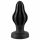 ANOS - superweicher, gerippter Anal-Dildo - 5cm (schwarz)