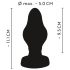 ANOS - super měkké, žebrované anální dildo - 5 cm (černé)