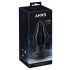 ANOS - super mehak analni dildo z rebri - 7 cm (črn)