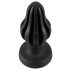 ANOS - super weicher, gerippter Anal-Dildo - 7cm (schwarz)