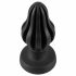 ANOS - itin lankstus, reljefuotas analinis dildo - 7 cm (juodas)