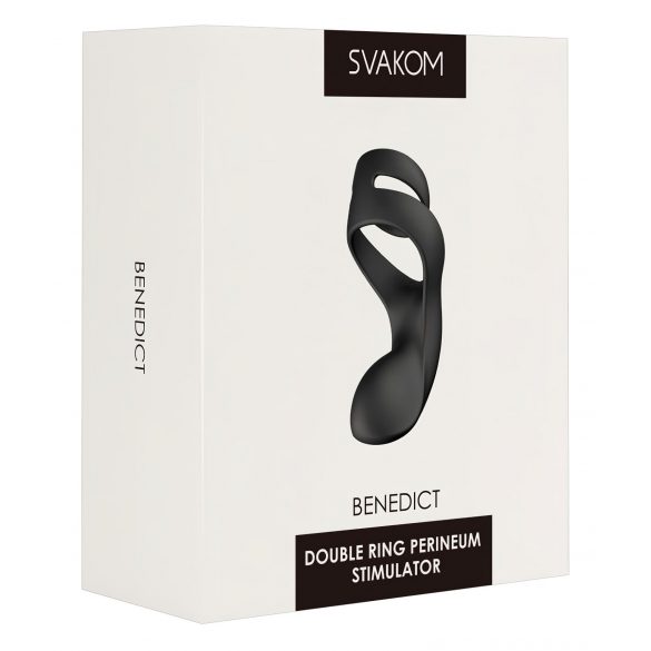 Svakom Benedict - Perineum Stimulating Vibrating Cock Ring (Black)