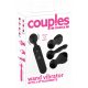 Couples Choice - Rechargeable Warming Massage Vibrator (Black)