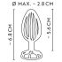 ANOS Metall (2,8 cm) - puuris terasest anaaldildo (hõbe)