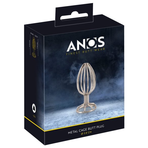 ANOS Metaal (3,8cm) - metalen anale dildo (zilver)