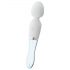 Liaison Wand - rechargeable, silicone-glass LED vibrator (translucent white)