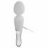 Liaison Wand - Rechargeable Silicone-Glass LED Vibrator (Transparent-White)